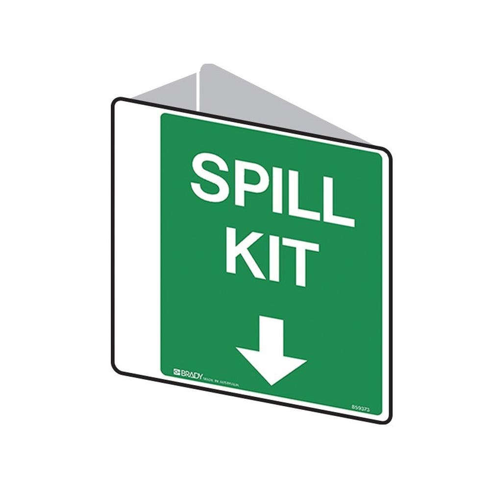 Sign SPILL KIT + Arrow Down 225 X 225mm Double Sided Poly 79901568 859373