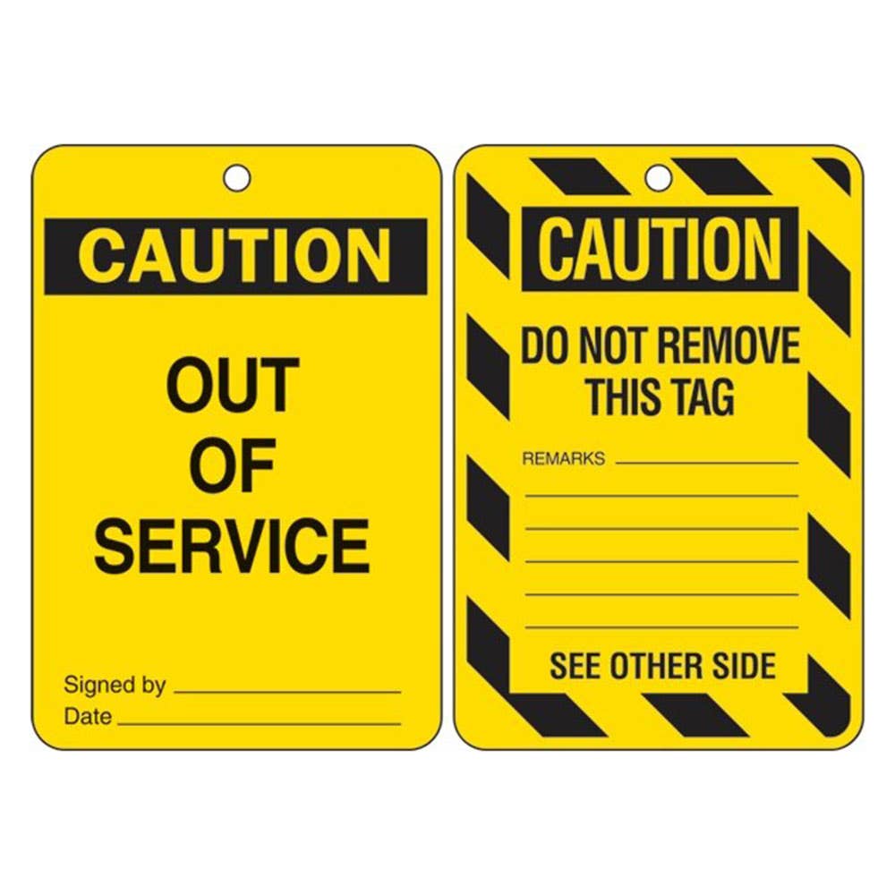 Lockout Tagout Lrg Eco Lo.Tag Rev.Side#2 Caution..Pk100 79901611 842372