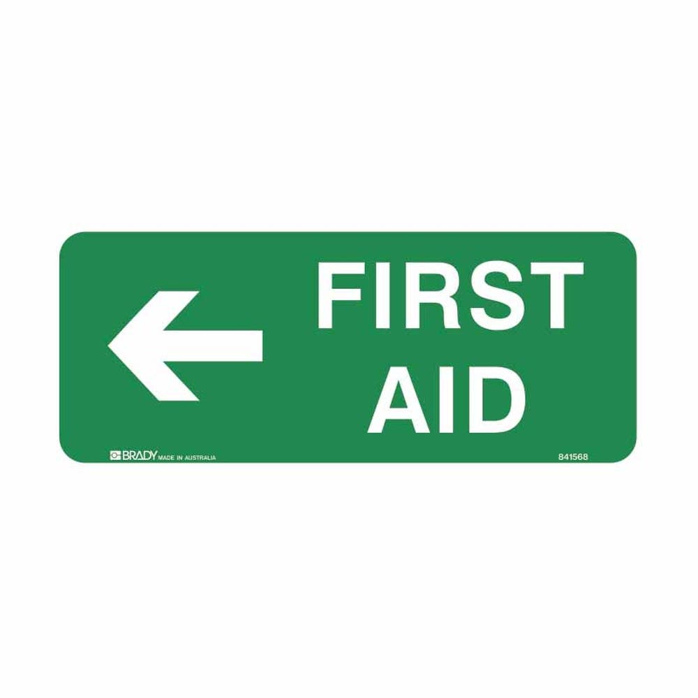 Safety Signs Arr/L First Aid 125X300 Poly 79901629 841568