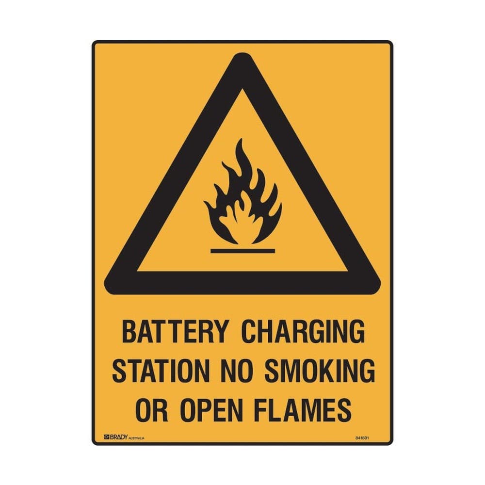 Signs Battery Charging Station No Smoking Or Open Flames 450X600 Meta 79901632 841602