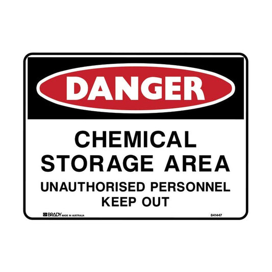 Safety Signs Chemical Storage Area.. 600X450 Poly 79901635 835133
