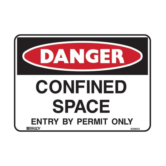 Safety Signs Confined Space Entry By.. 450X300 Mtl 79901638 832249