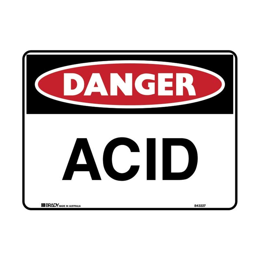 Safety Signs Dang Goods Sign Acid 300X225 Poly 79901641 843226