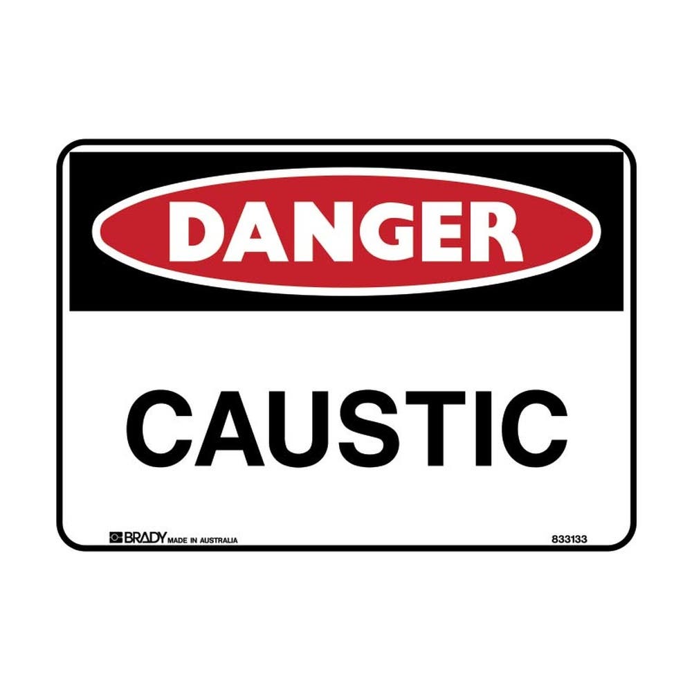 Safety Signs Dang Goods Sign Caustic 300X225 Poly 79901643 841425