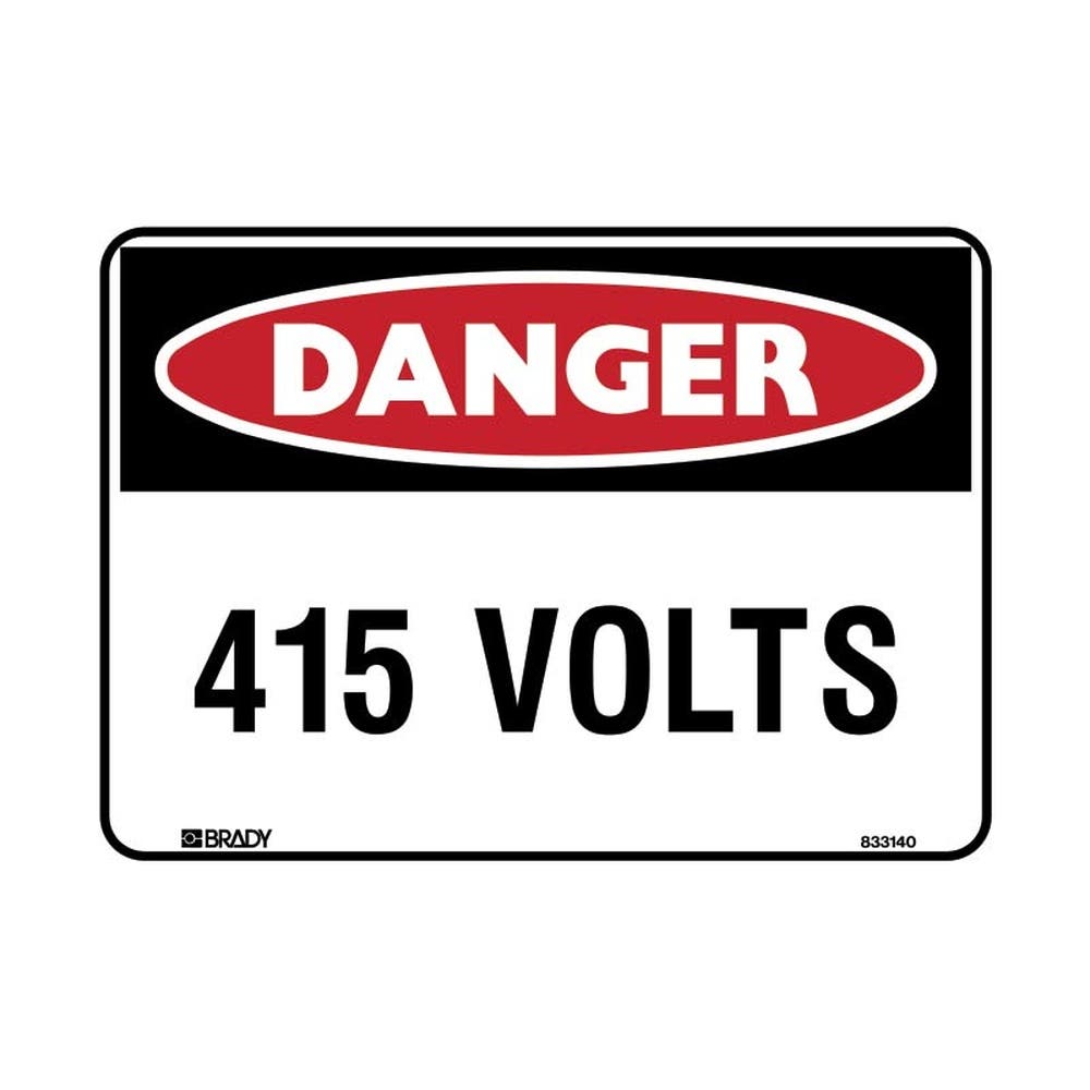 Safety Signs Danger 415 Volts 300X225 Poly 79901645 840910