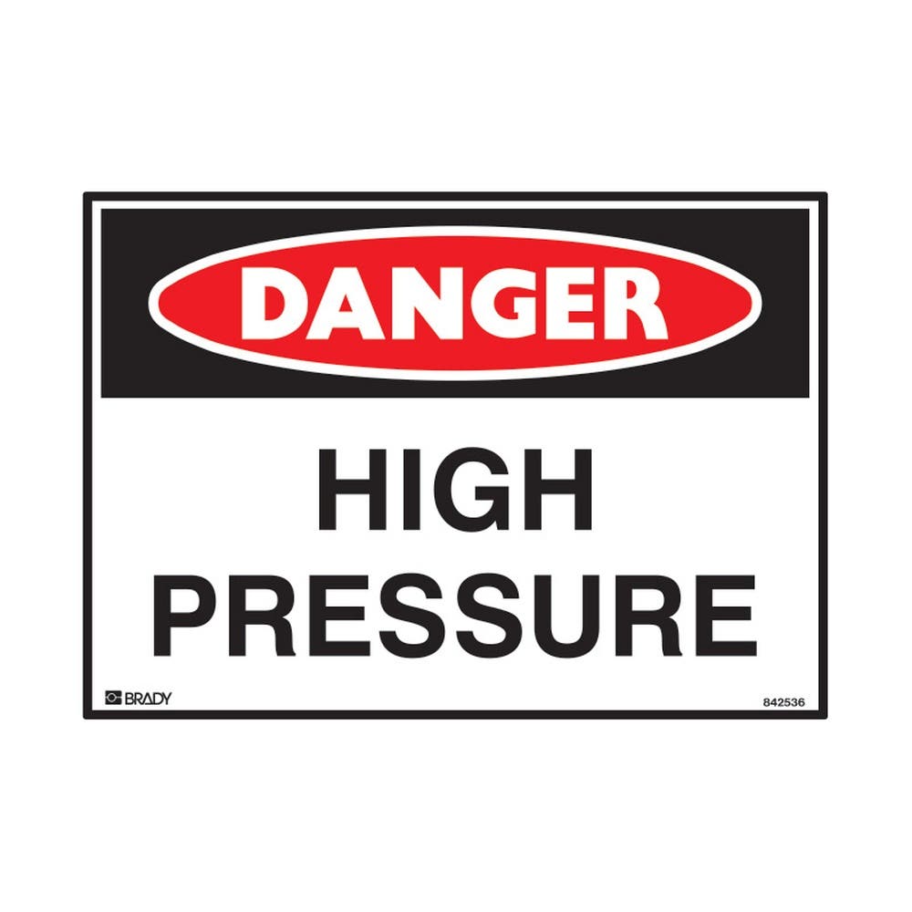 Safety Signs Danger High Preure Lbls Pk5 79901648 842536