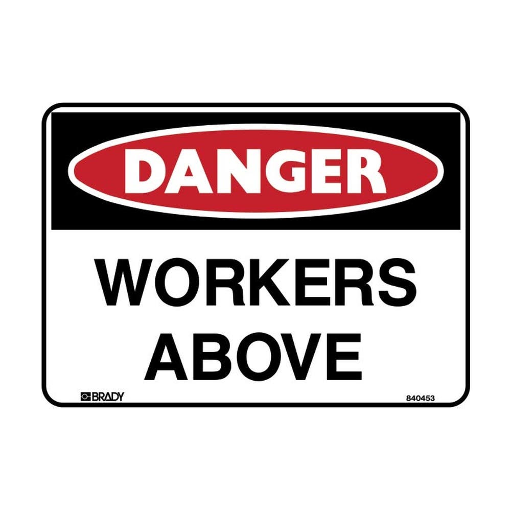 Safety Signs Danger Workers Above 600X450 Poly 79901656 835818