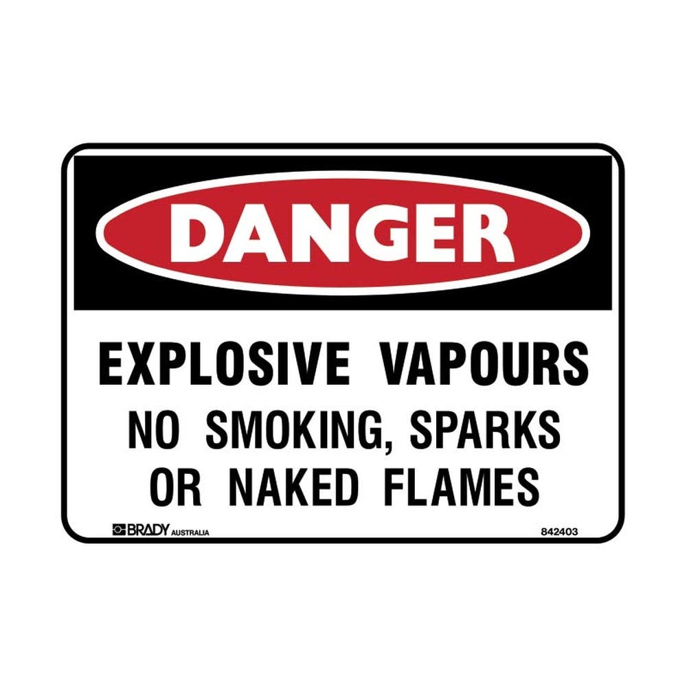 Safety Signs Explosive Vapours No Smok..450X300 Mtl 79901662 840794