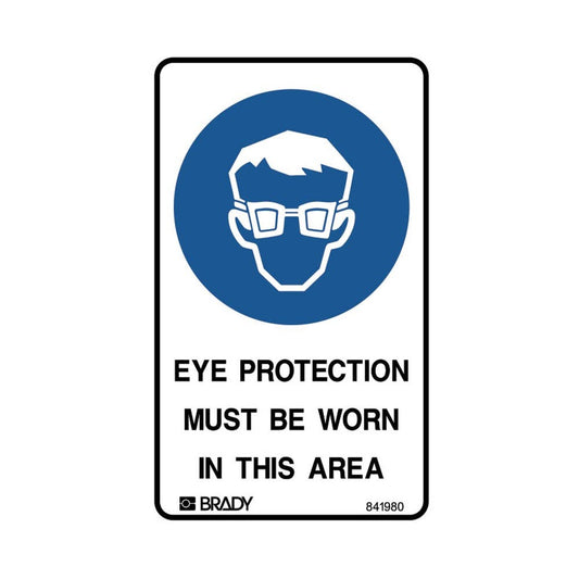 Safety Signs Eye Protection Must Be Worn..Lbls Pk5 79901663 841027