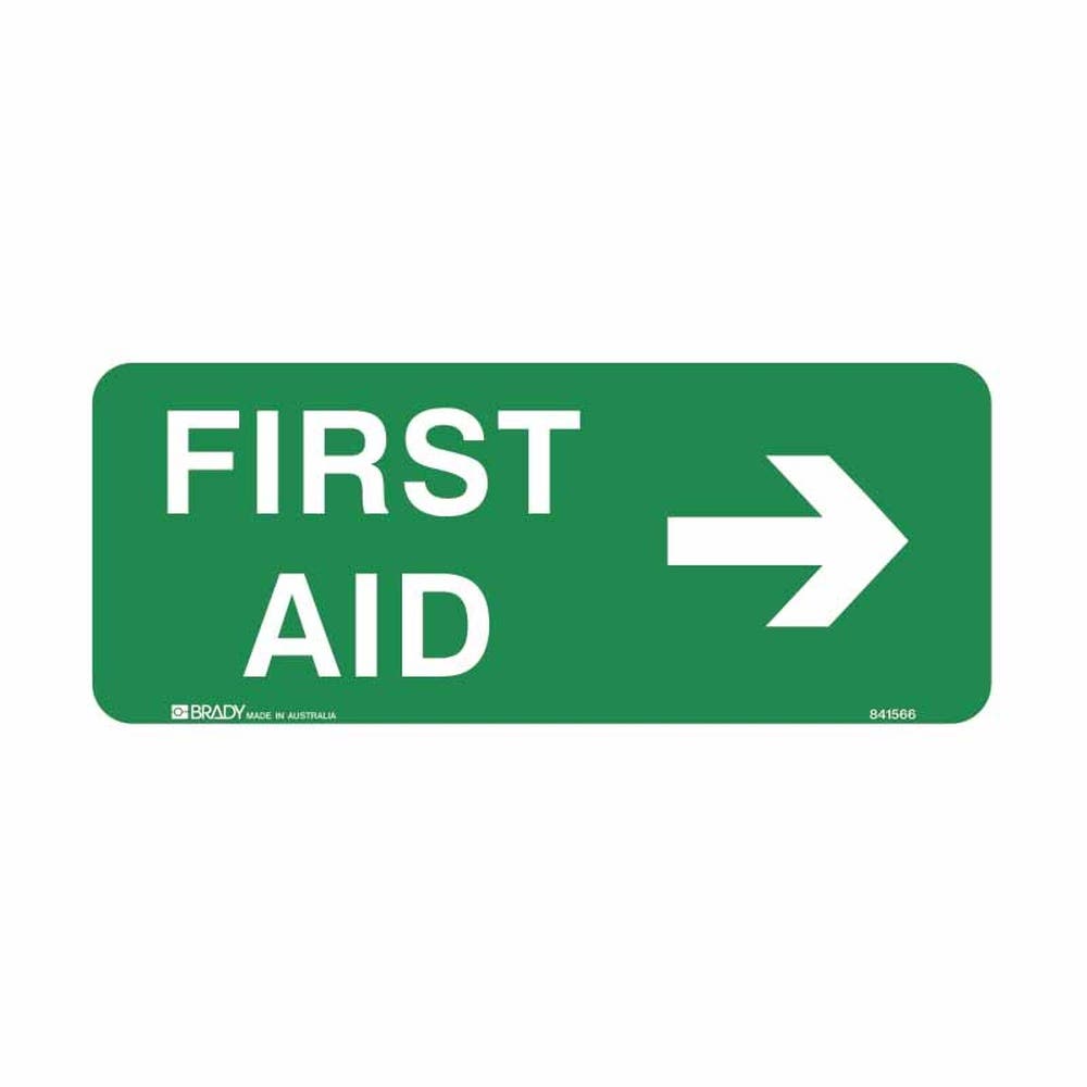Safety Signs First Aid Arr/R 125X300 Poly 79901672 841566