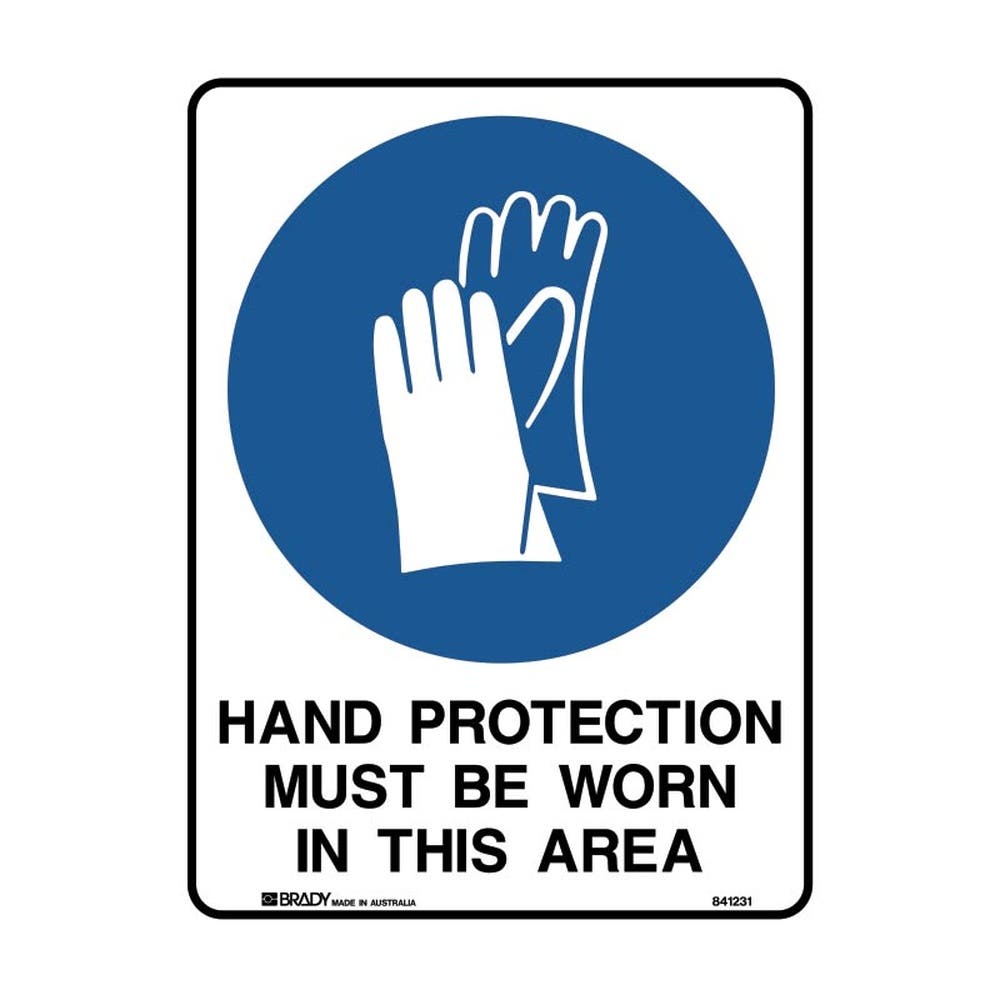 Safety Signs Hand Protection Must.. 300X225 Mtl 79901681 841231