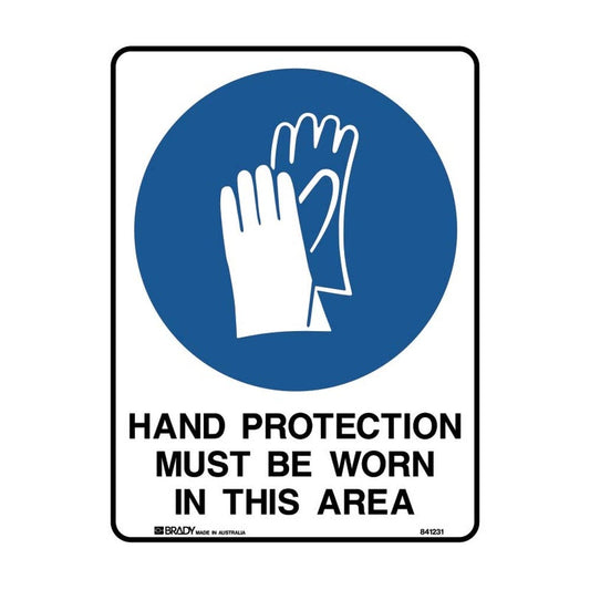 Safety Signs Hand Protection Must.. 300X225 Mtl 79901681 841231
