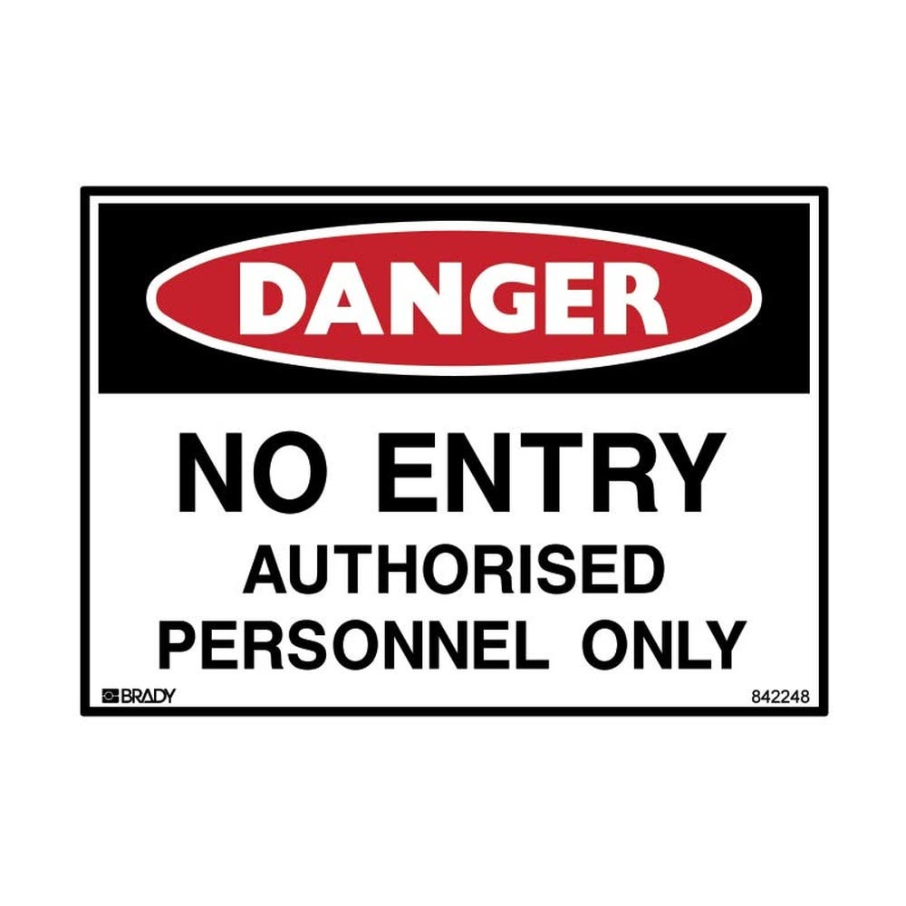 Safety Signs No Entry Authorised Pers.. 300X225 Poly 79901696 840252