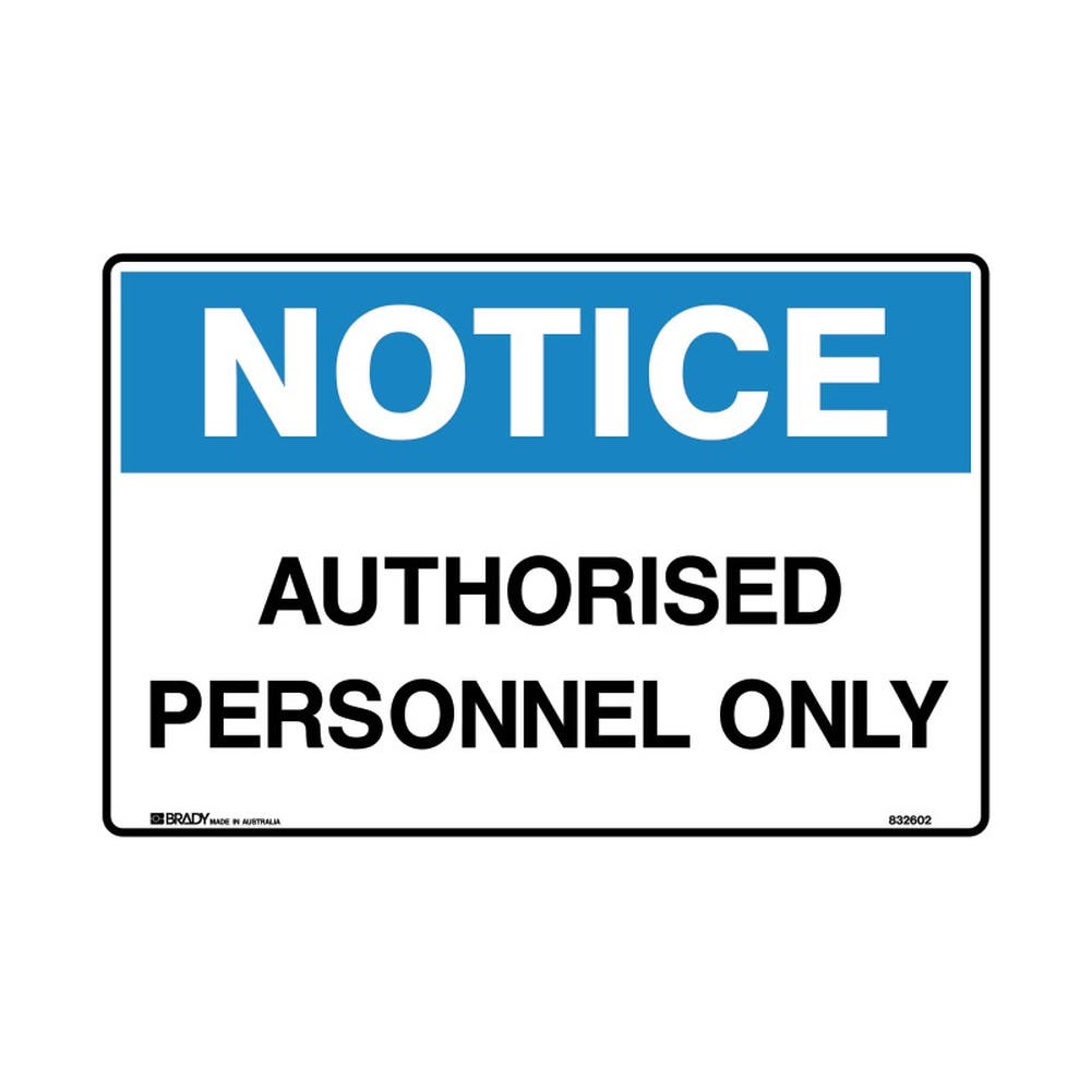Safety Signs Notice Authorised Person.. 300X225 Mtl 79901702 841363