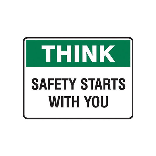 Safety Signs Think Safety Starts With You Lbls Pk5 79901716 842550
