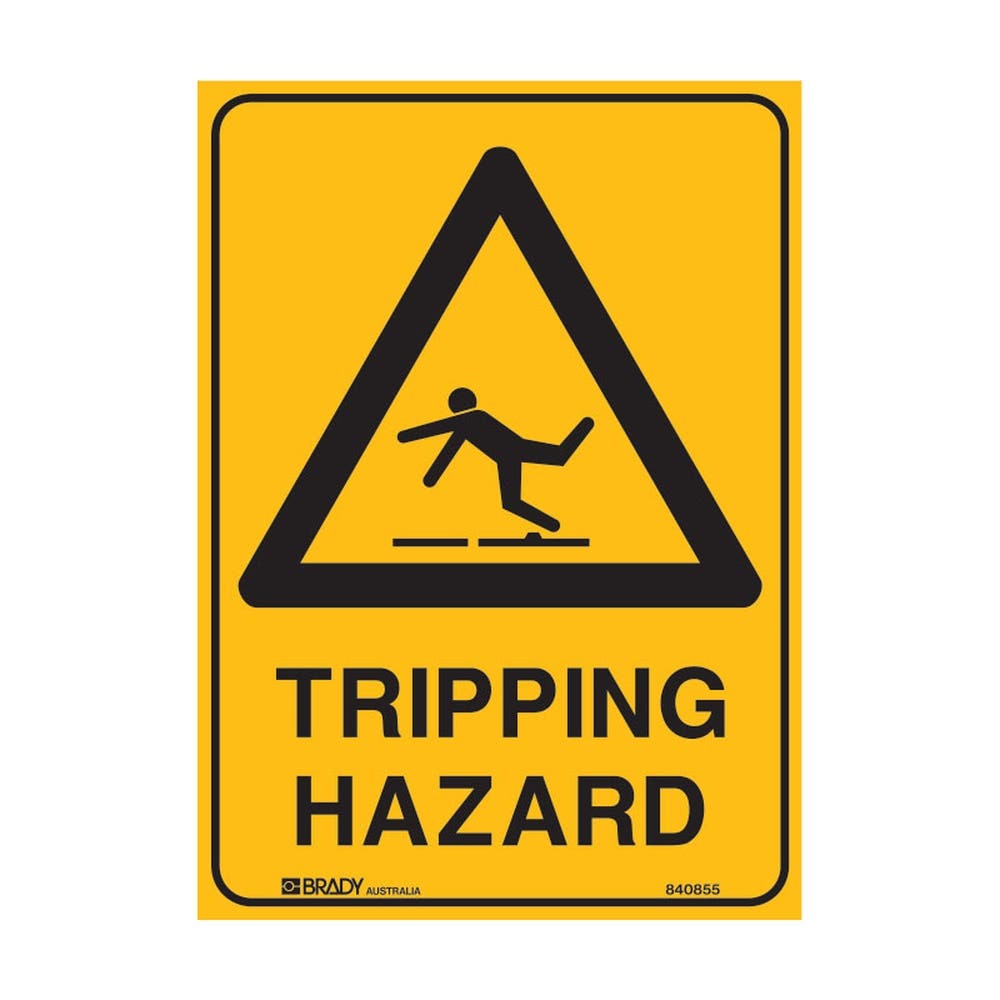 Safety Signs Tripping Hazard 300 X 225 Poly 79901717 835382