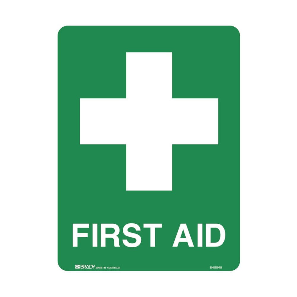 Sign Emergency First Aid H125mm X W300mm Ss 79901728 841535