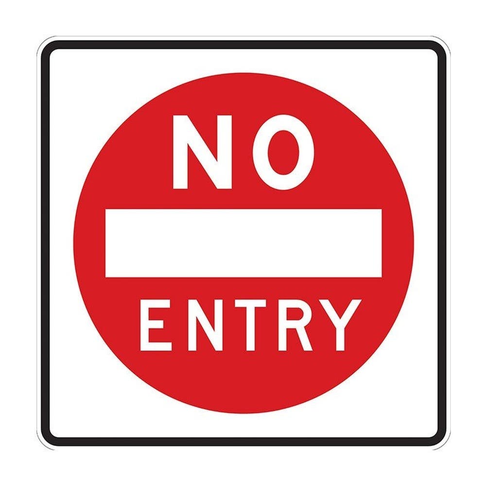 Site Maintenance Directional Sign No Entry 79901734 843577