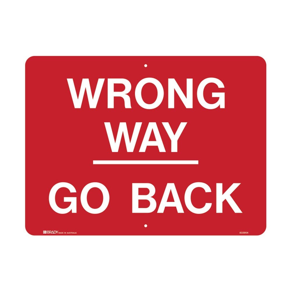 Site Maintenance Traf Sign-Direc Wrong Way..600X450 Ref A 79901745 833954