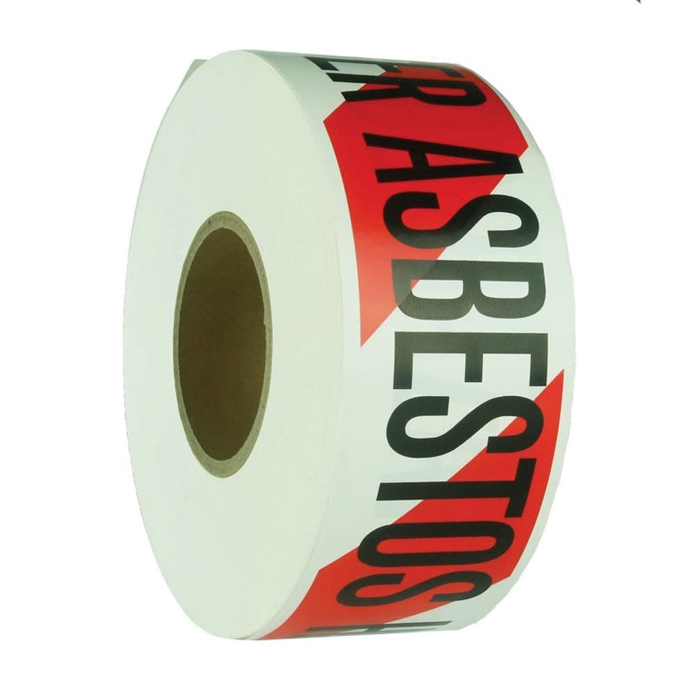 Barrier Tape Danger Asbestos Hazard Red / White 75mm X 300m 79901783 834529