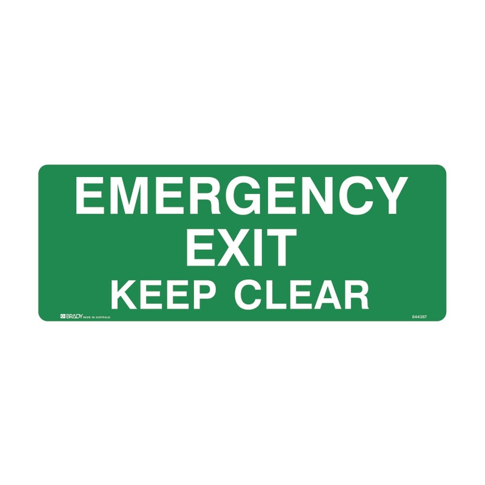 Workplace Safety Exit+Evac Sign Emergency Exit..Poly 79901848 844387