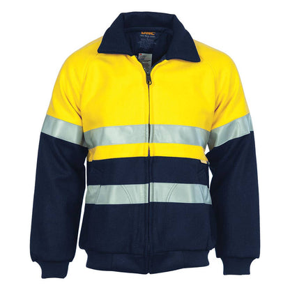 Bluey Bomber Jacket 21oz Wool Poly 3M Tape Hi Vis BSL Logo_BSL3859