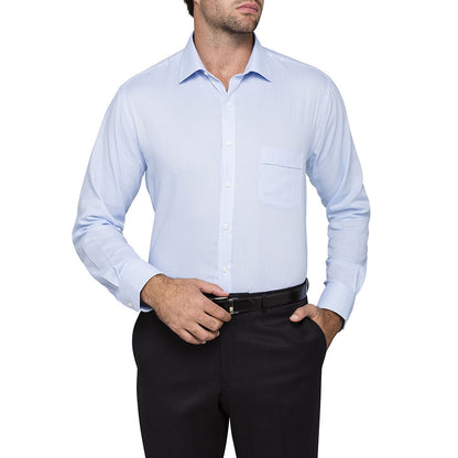 Shirt L/S 38 Blue Poly/Cotton Sleeve 86 Classic Fit Fine Stripe Van Heusen_79906291_A106_VCSB-38/86