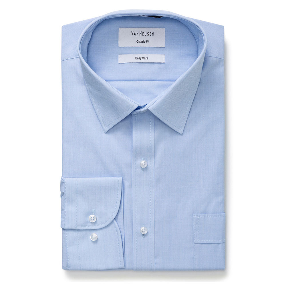 Shirt L/S Classic Fit 46 Blue Poly/Cotton Van Huesen_79906338_A106_VCSB-46/90