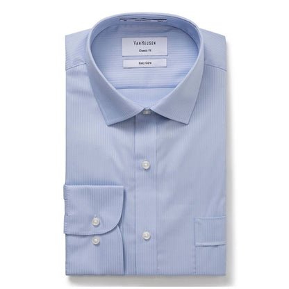 Shirt L/S Classic Fit 39 Sky Poly/Cotton Van Huesen 86 Sleeve 79906296 VFLM81U RSKW-39/86