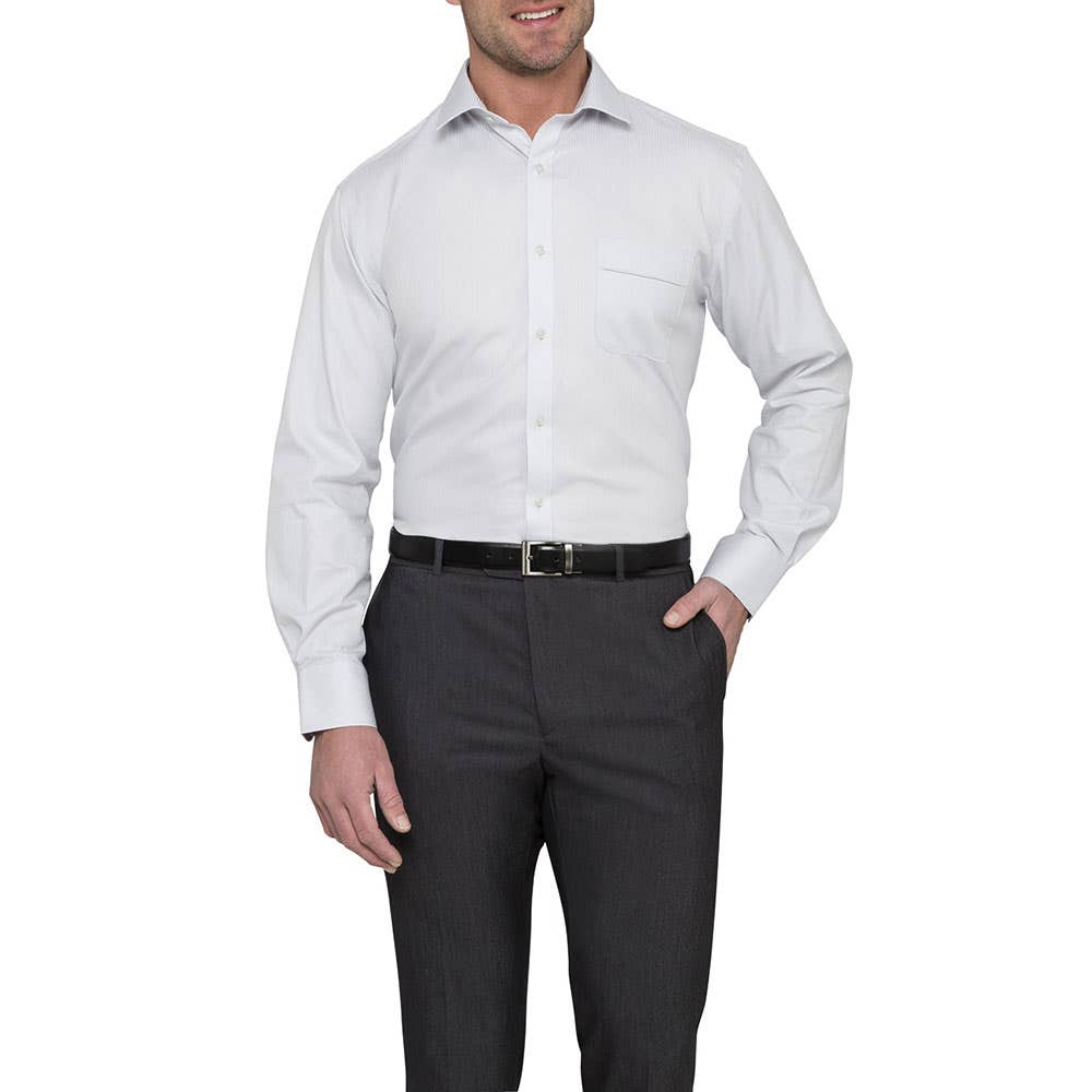 Shirt L/S 90 Long Poly/Cotton Classic Fit White 44 Van Heusen 79906336 VFLM81U RWHT-44/90