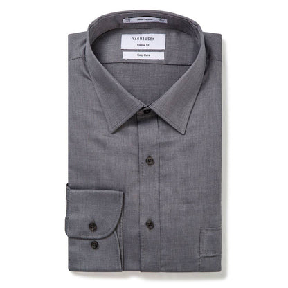 Shirt L/S 38 Charcoal Poly/Cotton Sleeve 86 Classic Fit Van Heusen_445008_A103_BCHY-38/86