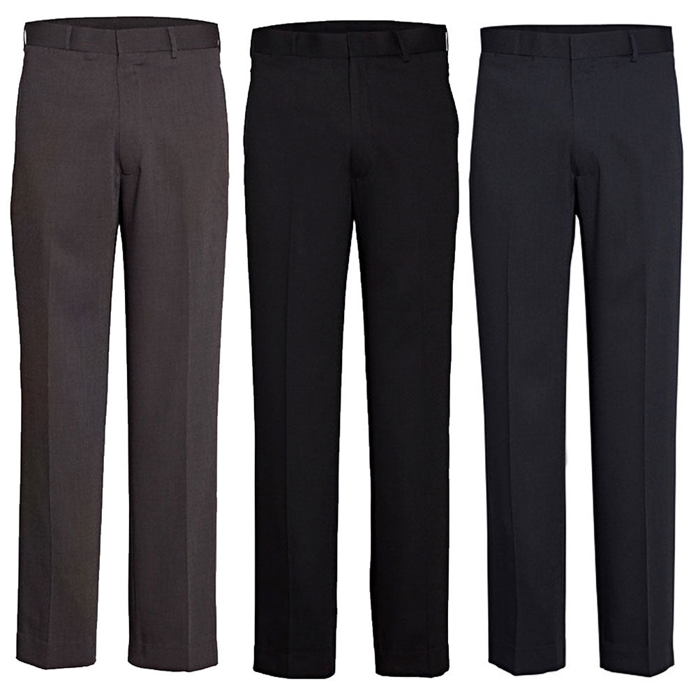 Trouser Charcoal Flat Front 92R Poly/Viscose_79906426_AVNT01CHA_BCHR-92 REG