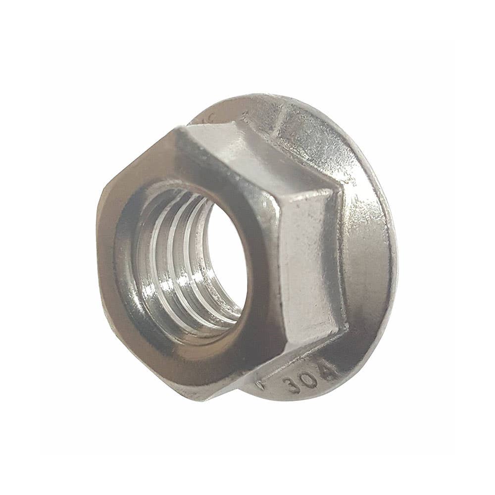 Nut Hex Serrated Flange Coarse 304 Stainless Steel 0.70P 4mm 79915286 V87040