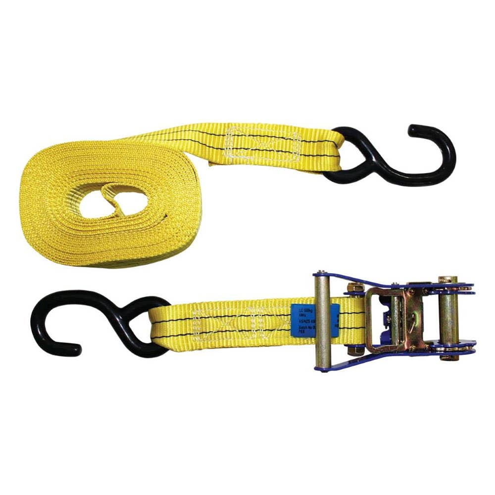 D1 Tradesman Ratchet Strap Assembly With S Hooks 500kg 36mm x 6m 79915955 D1-TRADESMAN