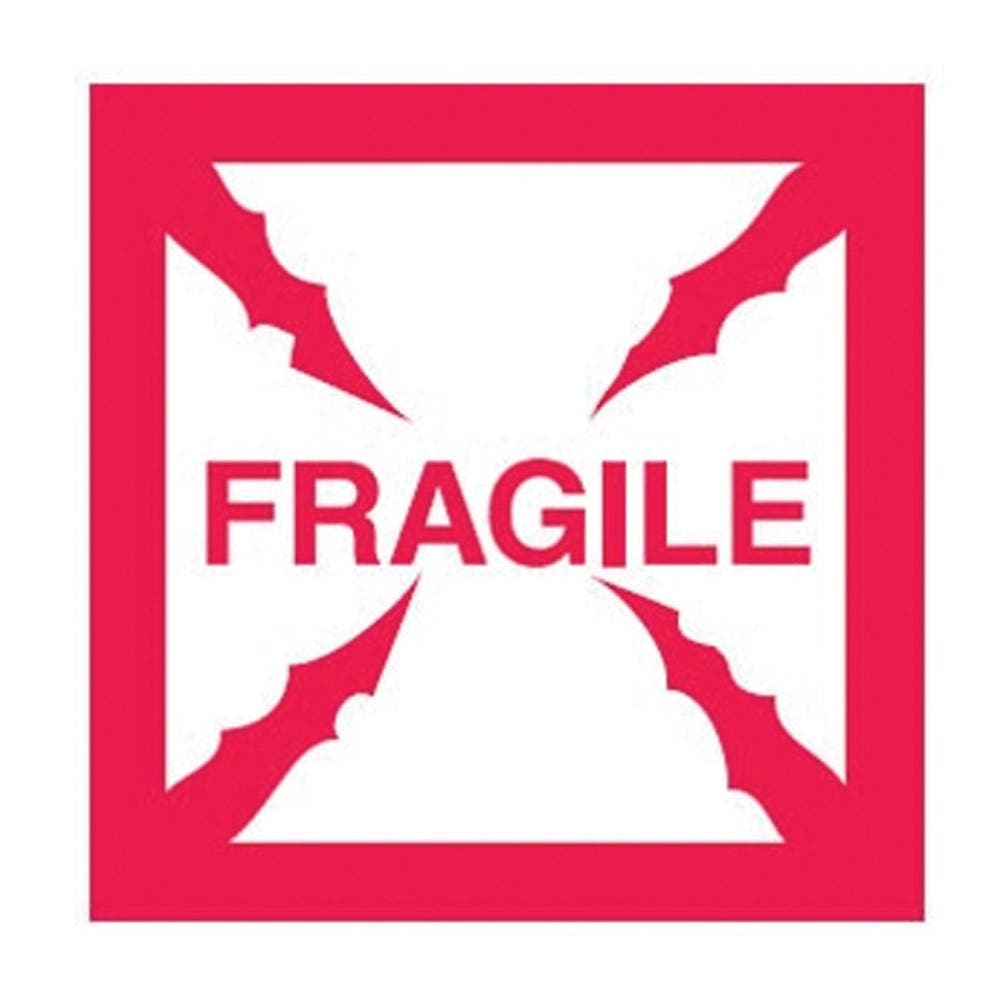 Workplace Safety Ship Labels Fragile 100X100 Rol 500 79921306 834461
