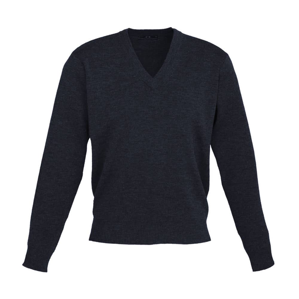 V-Neck Long Sleeve Wool Blend Pullover Bluescope Logo BSLWP6008