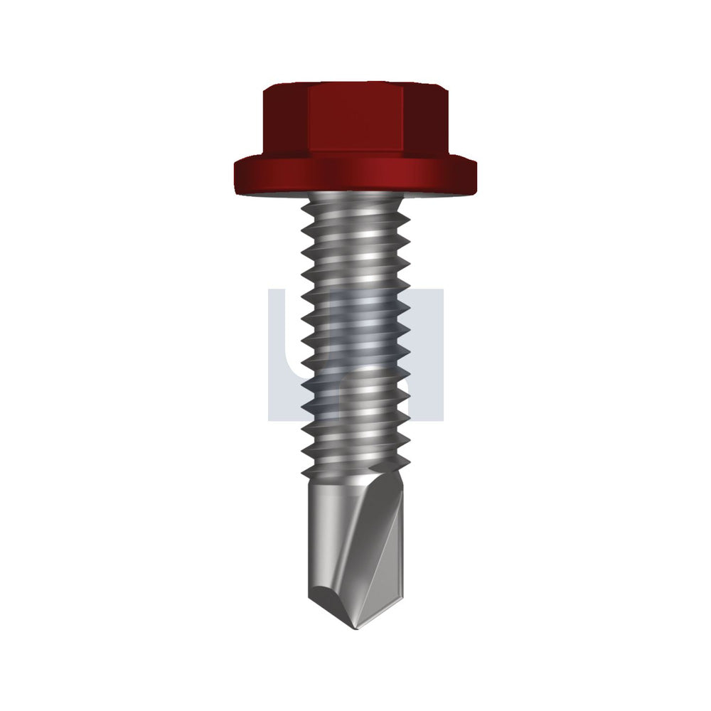 Metal Sds Flg Hex Hd Manor Red (Scoria) -Cl4 As3566 #14-20 25 - Pk 1000_40095211_TMRM4FH1420025