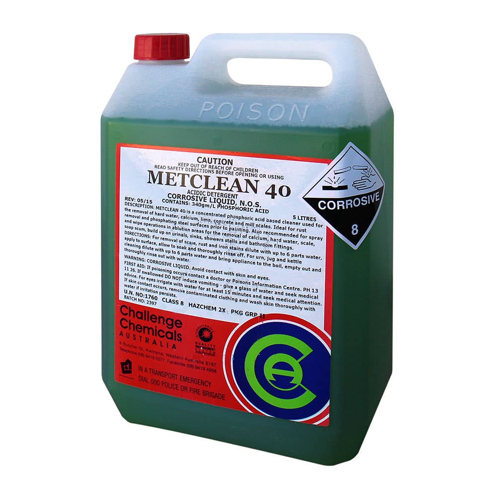 Antiscalant Calcium Remover Metclean 40 5L 80501103 MET0005