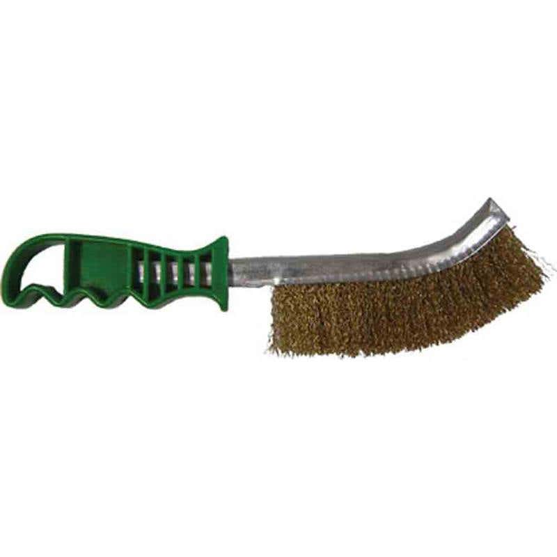 Brush Hand Wire Brass 1 Row 120mm Plastic Handle 80560102 09199