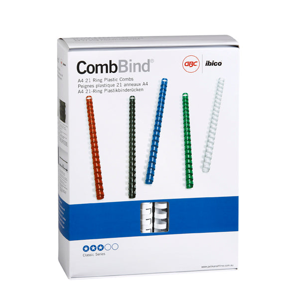 Binding Comb Plastic 16mm 21 Ring Coil Pack 100 White_39194728_45570