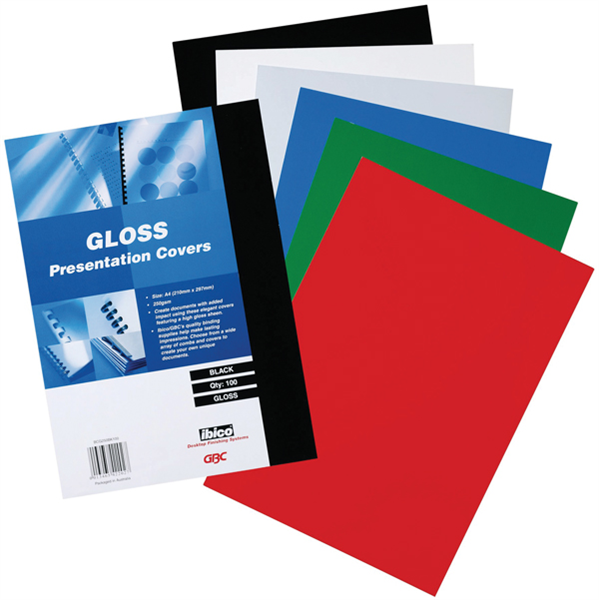 GBC Binding Cover A4 250gms Gloss Pack 100 White_39193528_BCG250W100