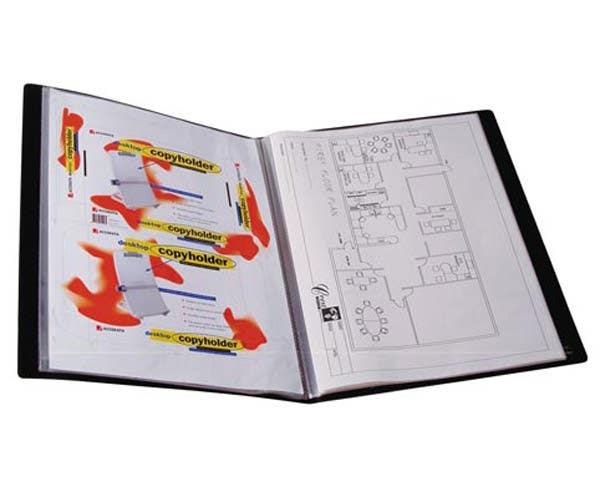 Marbig Display Book A3 With 20 Pockets Black 39190603 RZ19500