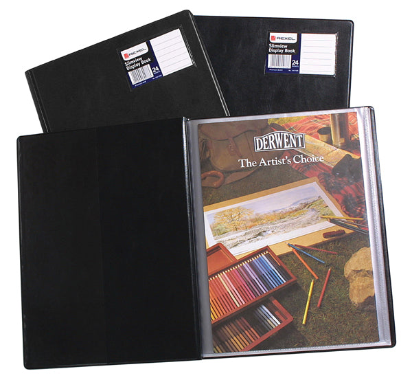 Rexel Display Book Slimview A4 24 Page Black_39114503_R10015BK