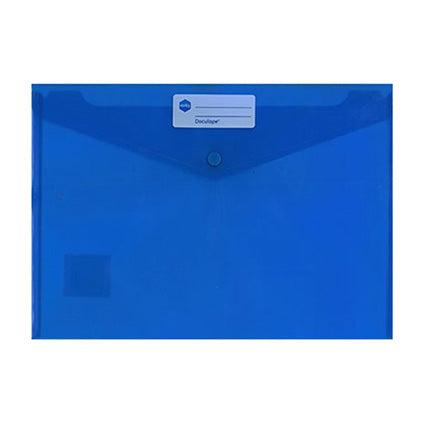 Marbig Doculope Document Wallet A4 With Button Blue_39383104_2015001
