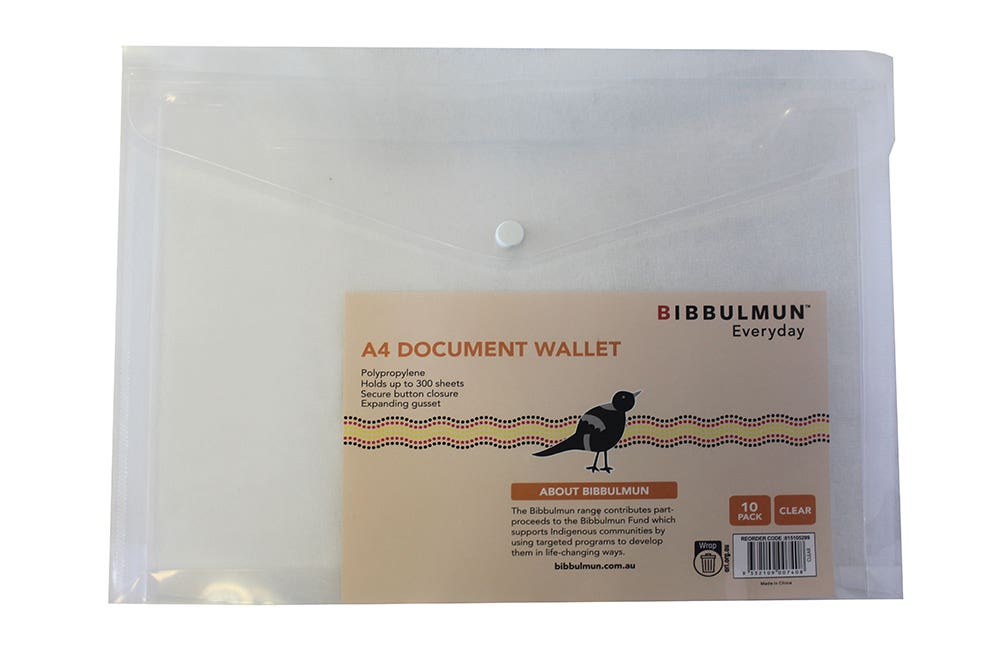 Document Wallet Doculope A4 Pack 10 Clear 815105299 NPL-815105299