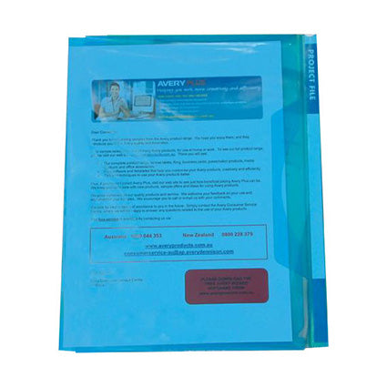 Avery Transparent Plastic Project File A4 47920 Blue_1039466_47920
