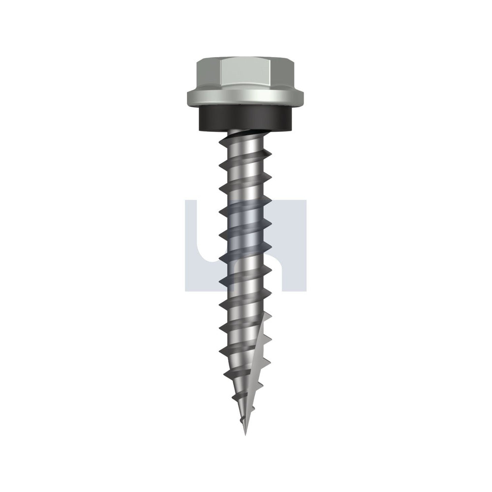 17 Hex Hd + Washer Shale Grey (Gull Grey) -Cl4 As3566 #10-12 30 - Pk 1000_40096432_FSTSGW4SH1012030