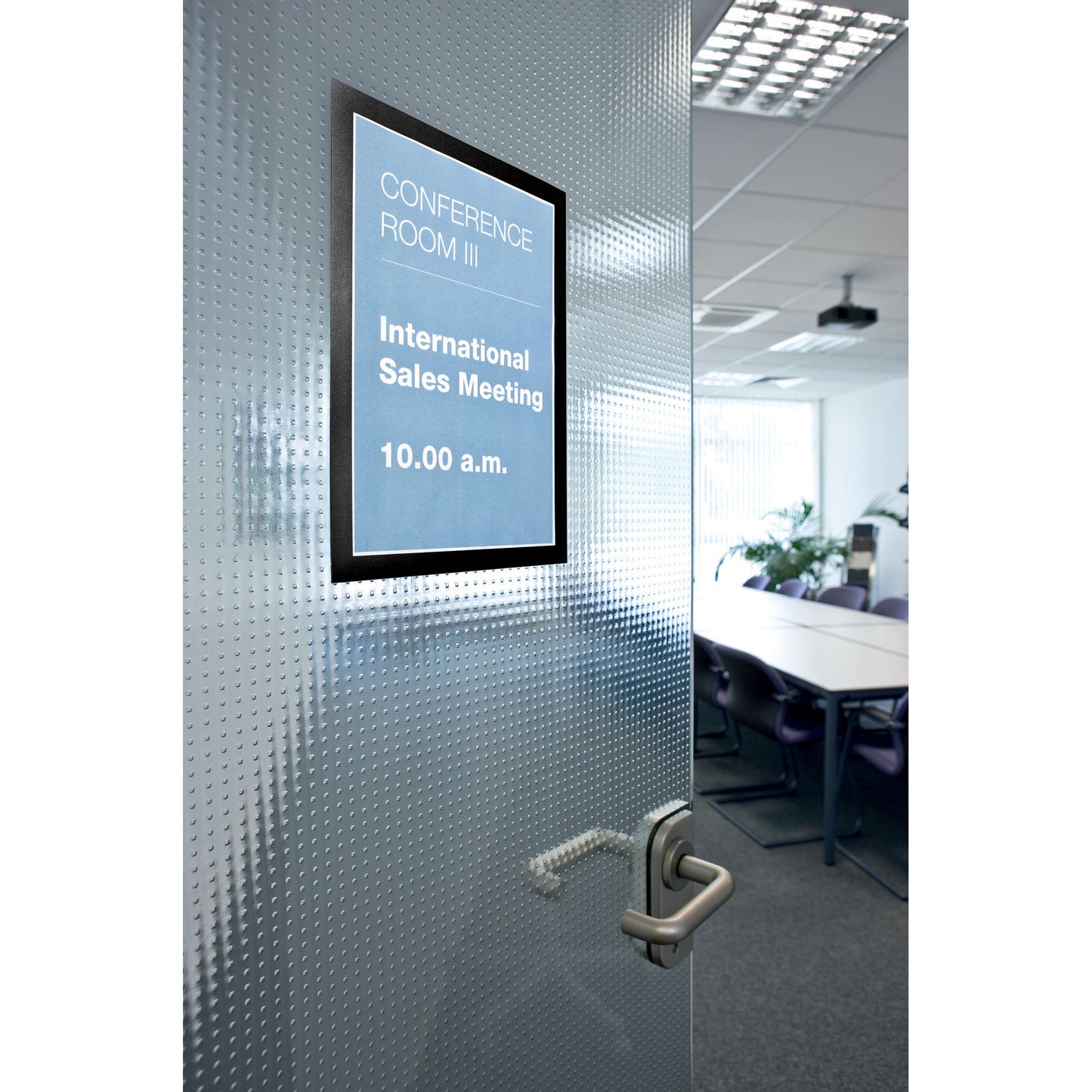 Durable Duraframe Sign Holder A4 Adhesive Black 2 820071100 487201