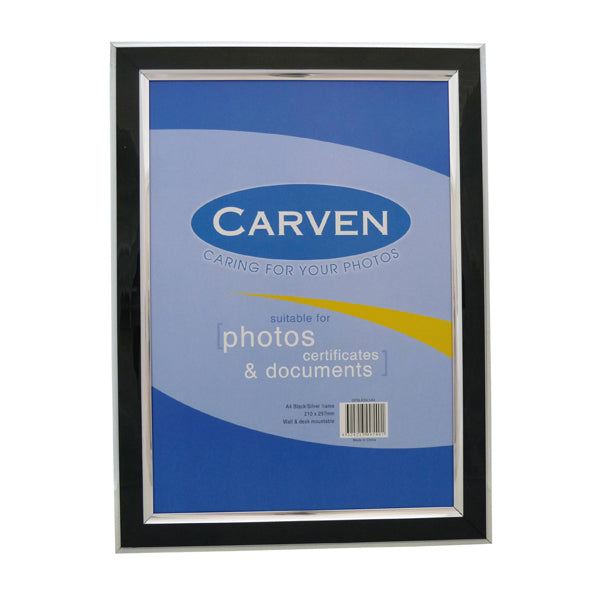Carven Document Certificate Frame A4 Black/Silver_820075123_74348