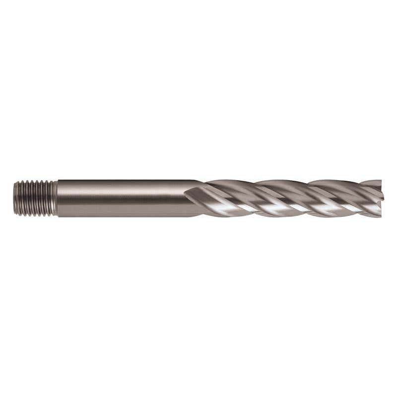 Endmill 4 Flute Threaded Shank HSS Long 4mm Sutton 92928012 E1310400